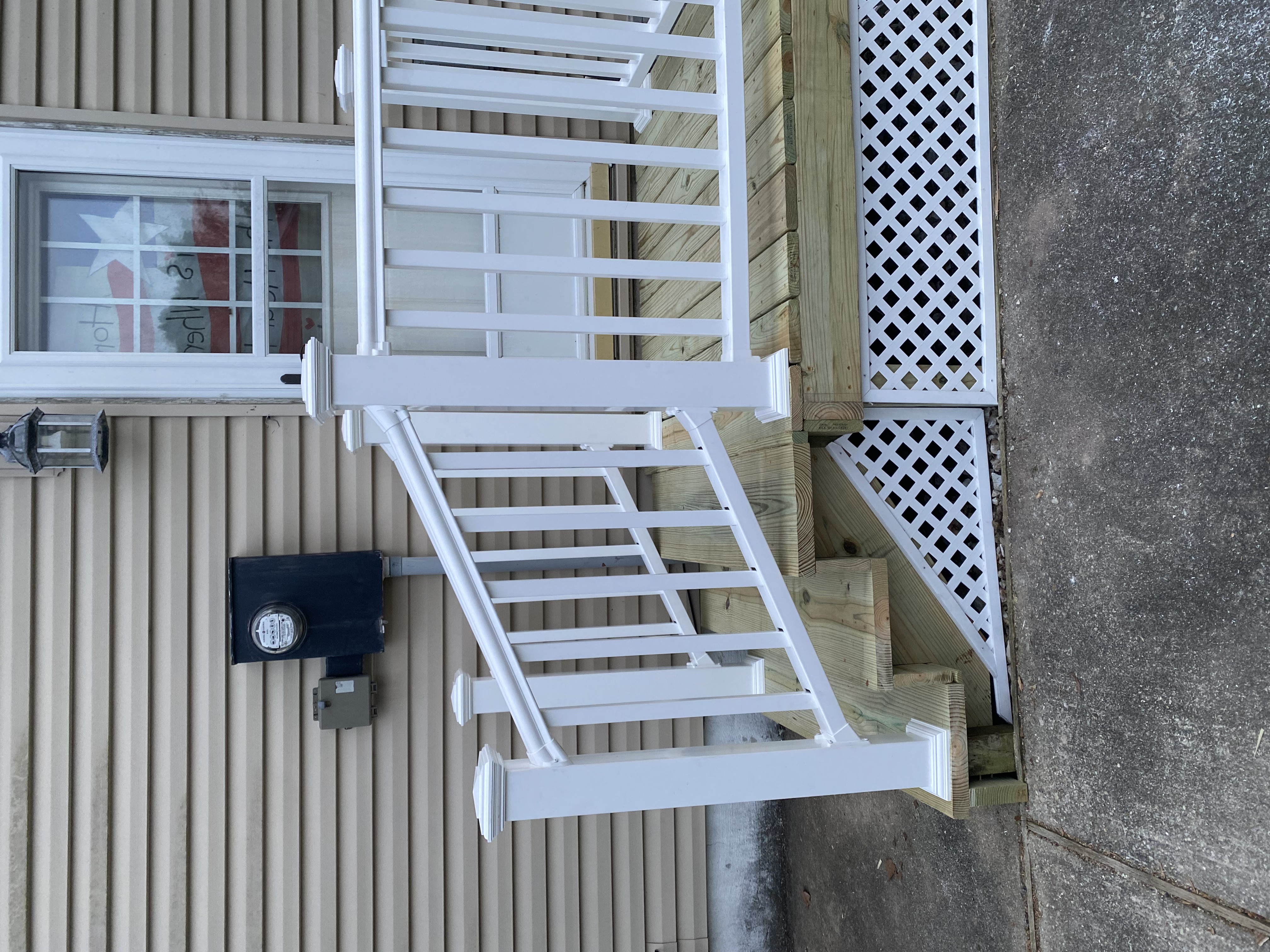 Bathroom remodel — wide view with twin vanity and grid shower